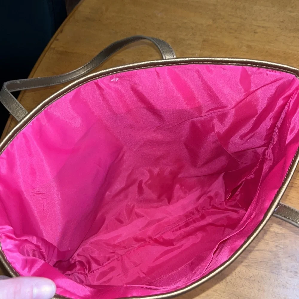 Mystic Divine Pink & Blue Tote with Gold Handles - Picture 10 of 17